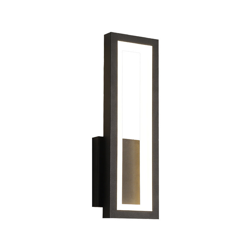 Moderno Minimalista Lámpara Aplique de Pared LED de Aluminio Acrílico Rectangular Para Dormitorio 