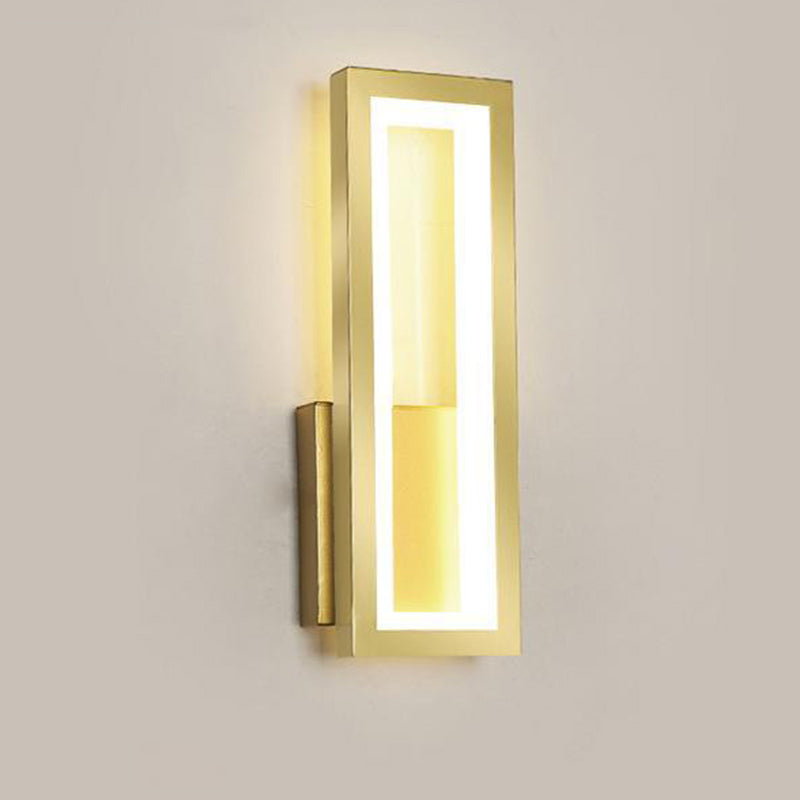 Moderno Minimalista Lámpara Aplique de Pared LED de Aluminio Acrílico Rectangular Para Dormitorio 