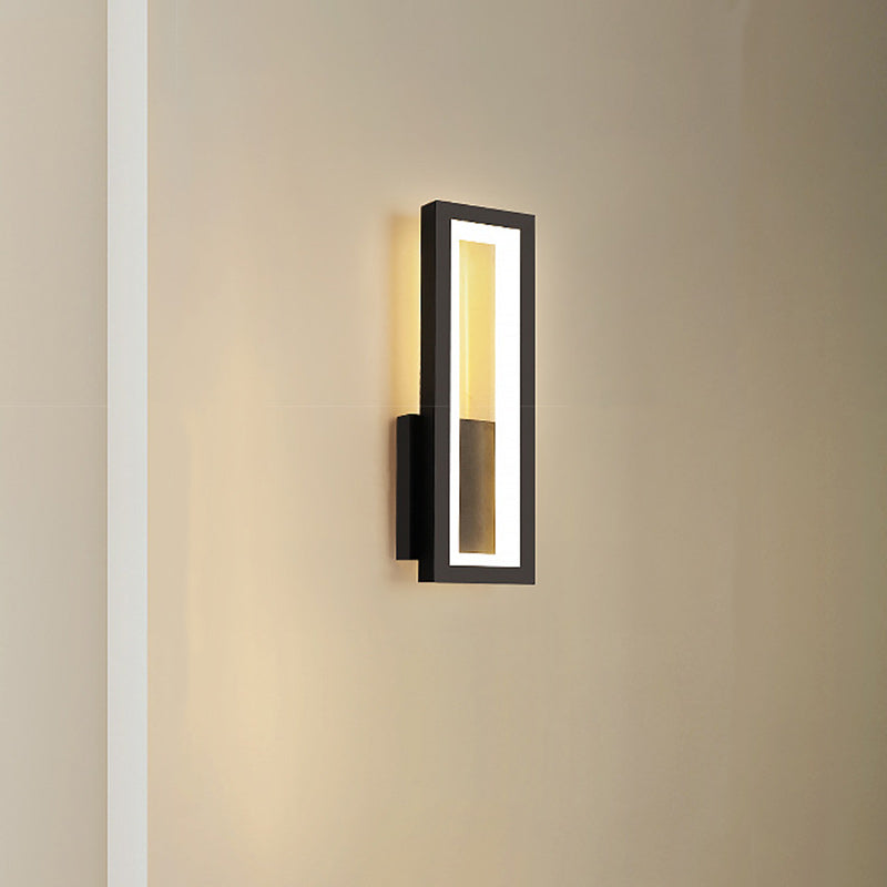 Moderno Minimalista Lámpara Aplique de Pared LED de Aluminio Acrílico Rectangular Para Dormitorio 
