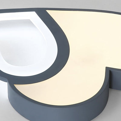 Luz de techo empotrada LED de hierro acrílico con corazones dobles superpuestos creativos contemporáneos para dormitorio 