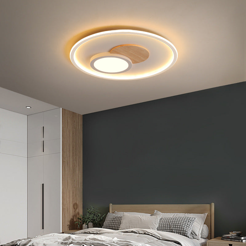 Moderne Schlichtheit Aluminium Acryl Runde LED-Deckenleuchte für Schlafzimmer 