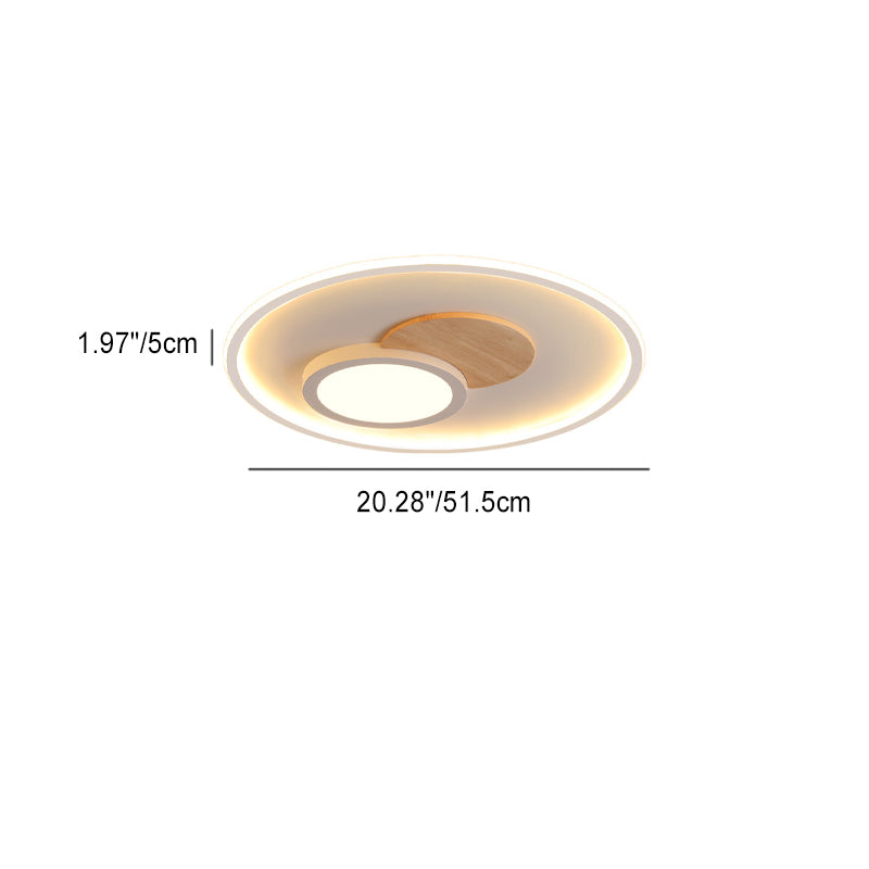 Moderne Schlichtheit Aluminium Acryl Runde LED-Deckenleuchte für Schlafzimmer 