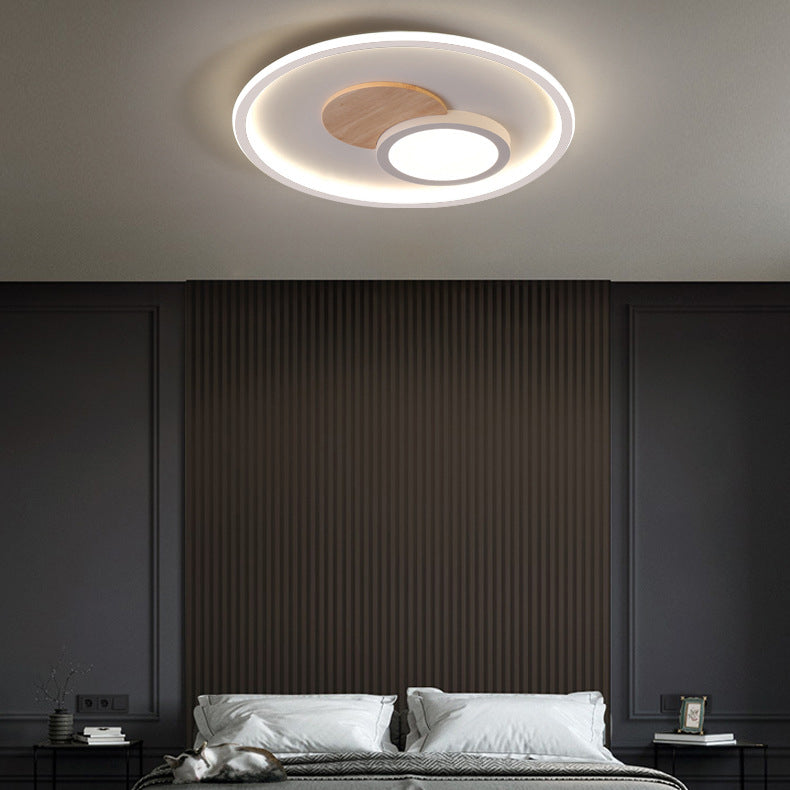 Moderne Schlichtheit Aluminium Acryl Runde LED-Deckenleuchte für Schlafzimmer 