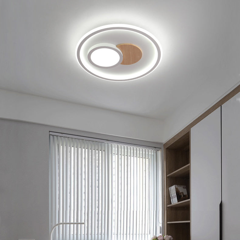 Moderne Schlichtheit Aluminium Acryl Runde LED-Deckenleuchte für Schlafzimmer 