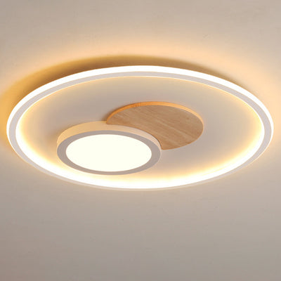 Moderne Schlichtheit Aluminium Acryl Runde LED-Deckenleuchte für Schlafzimmer 