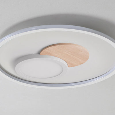 Moderne Schlichtheit Aluminium Acryl Runde LED-Deckenleuchte für Schlafzimmer 
