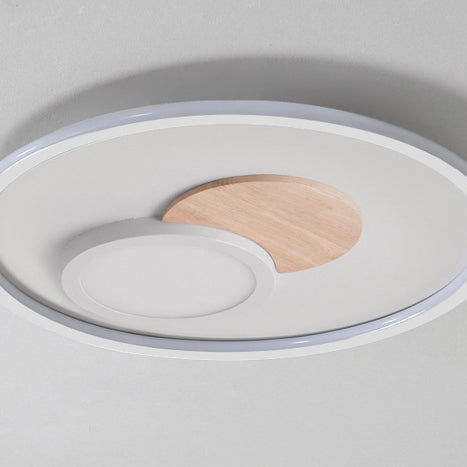 Moderne Schlichtheit Aluminium Acryl Runde LED-Deckenleuchte für Schlafzimmer 