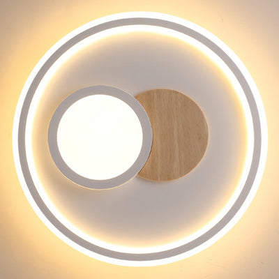 Moderne Schlichtheit Aluminium Acryl Runde LED-Deckenleuchte für Schlafzimmer 