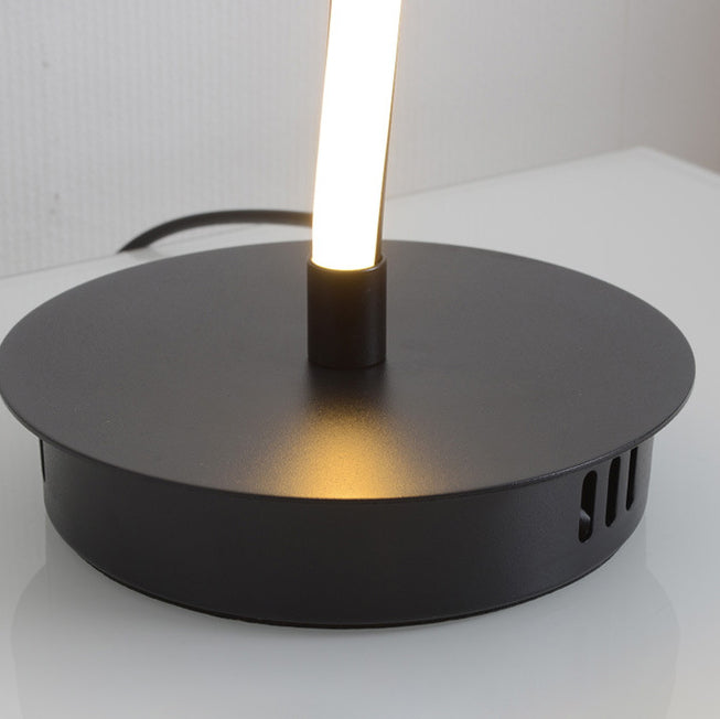 Lampe de table LED en aluminium et fer à courbe minimaliste moderne pour chambre 