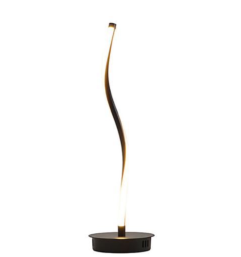 Lampe de table LED en aluminium et fer à courbe minimaliste moderne pour chambre 