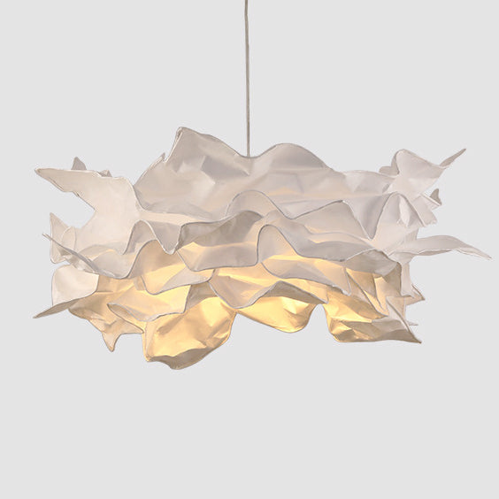 Zeitgenössische kreative DIY Papier Glas LED Kronleuchter für Wohnzimmer 