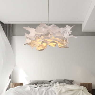 Zeitgenössische kreative DIY Papier Glas LED Kronleuchter für Wohnzimmer 