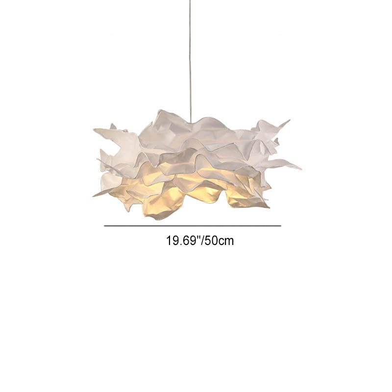 Zeitgenössische kreative DIY Papier Glas LED Kronleuchter für Wohnzimmer 