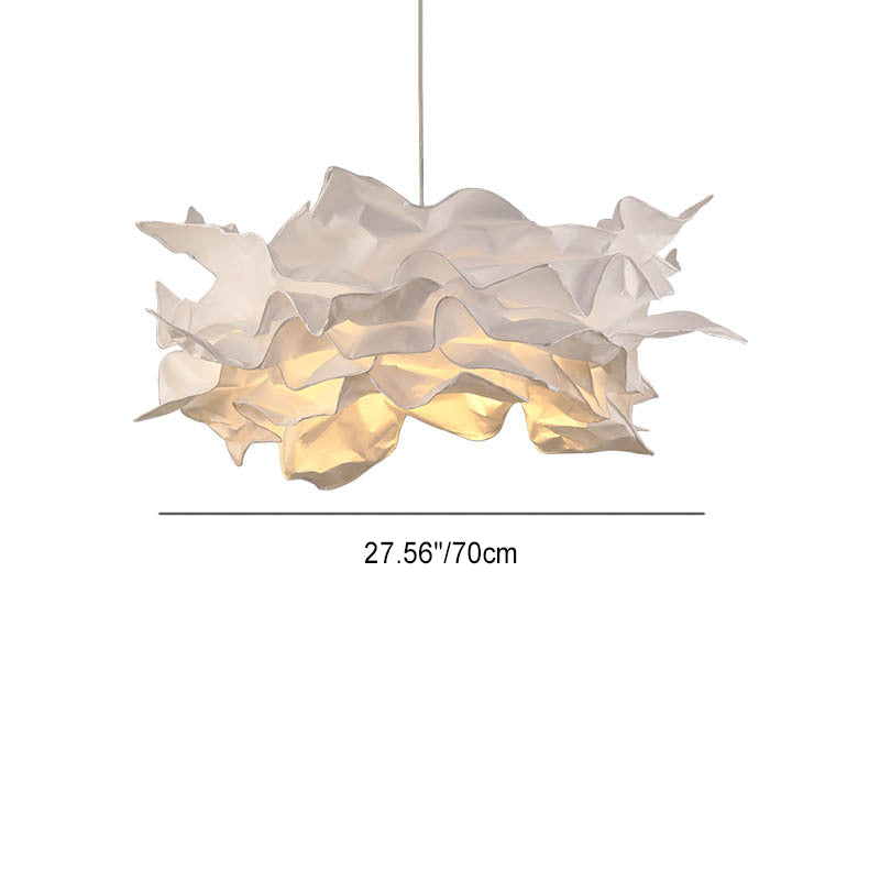 Zeitgenössische kreative DIY Papier Glas LED Kronleuchter für Wohnzimmer 