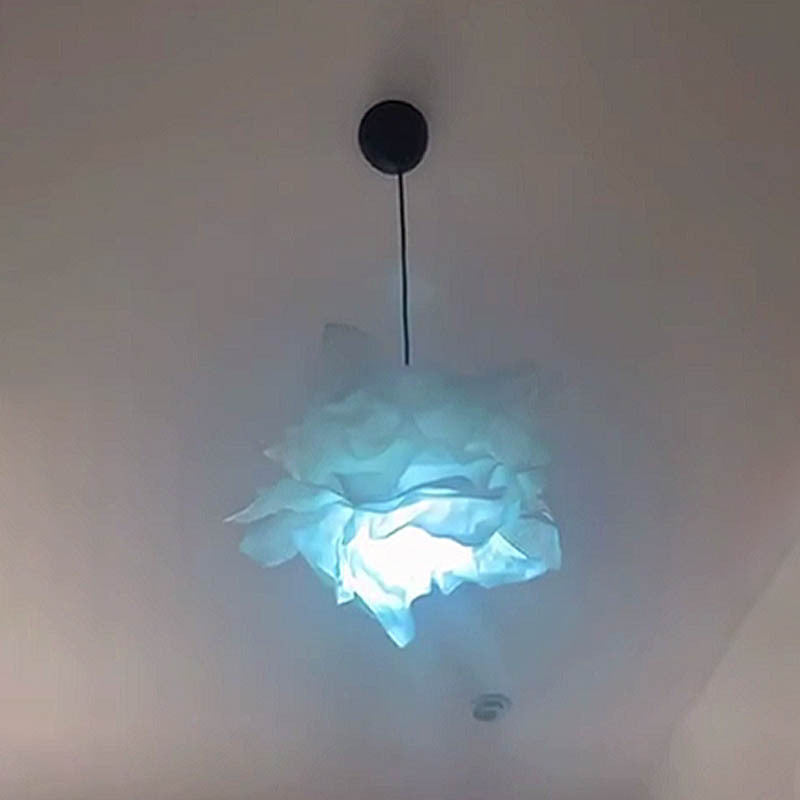 Zeitgenössische kreative DIY Papier Glas LED Kronleuchter für Wohnzimmer 