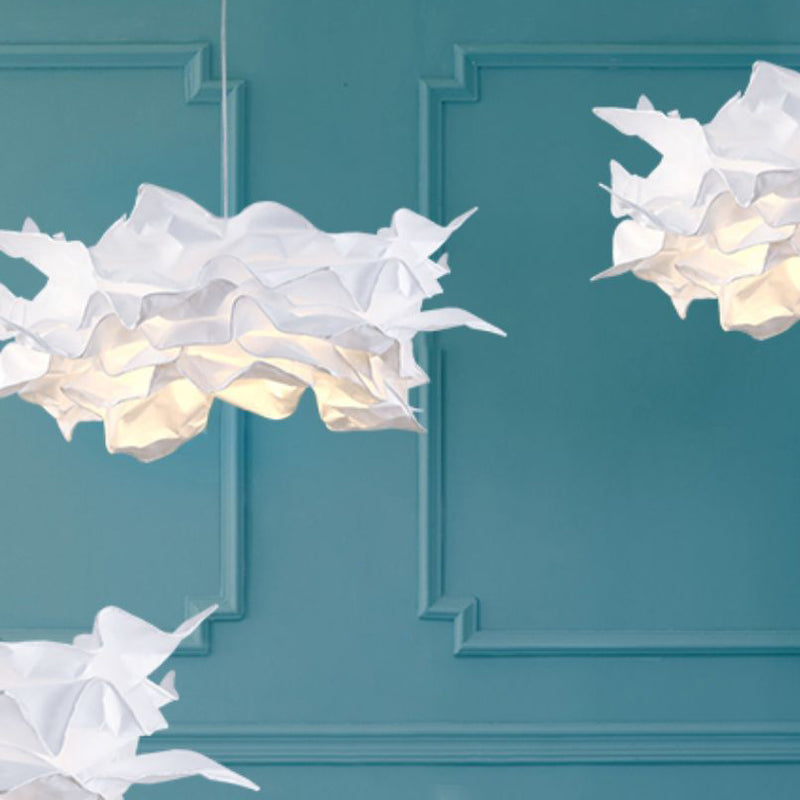 Zeitgenössische kreative DIY Papier Glas LED Kronleuchter für Wohnzimmer 