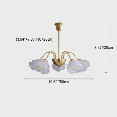 Moderner Art Deco Kronleuchter aus Kupferglas mit 5/6/8 Lichtern für Wohnzimmer 