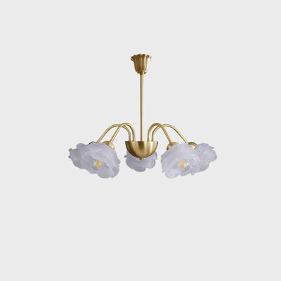Moderner Art Deco Kronleuchter aus Kupferglas mit 5/6/8 Lichtern für Wohnzimmer 