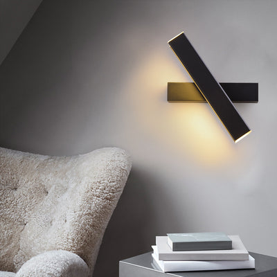 Moderne Einfachheit Rechteckige Acryl Aluminium LED Wandleuchte Für Schlafzimmer 