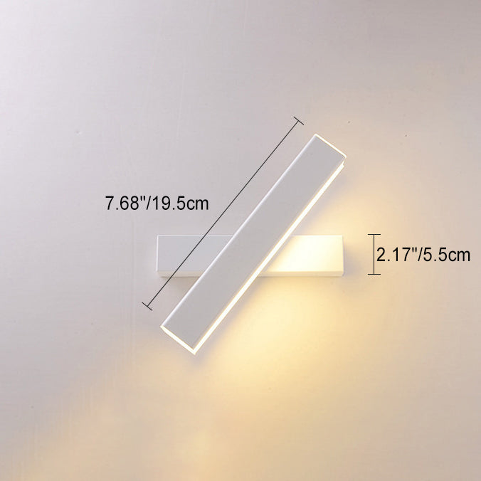 Moderne Einfachheit Rechteckige Acryl Aluminium LED Wandleuchte Für Schlafzimmer 