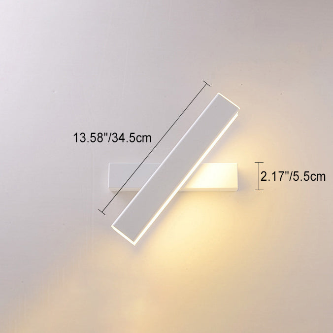 Moderne Einfachheit Rechteckige Acryl Aluminium LED Wandleuchte Für Schlafzimmer 