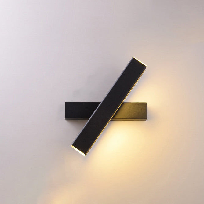 Moderne Einfachheit Rechteckige Acryl Aluminium LED Wandleuchte Für Schlafzimmer 