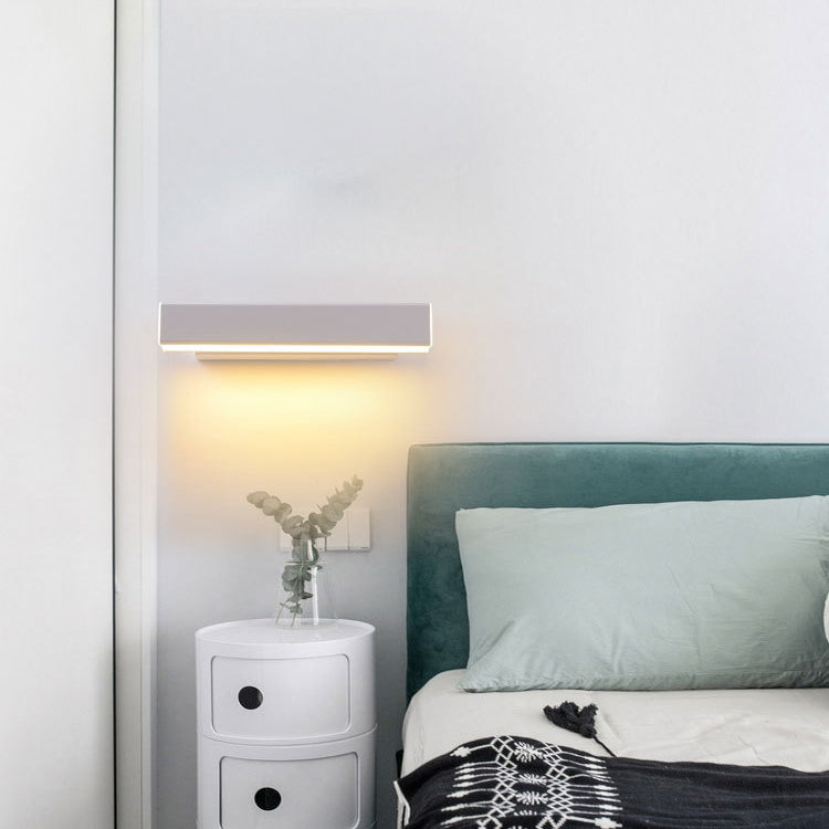 Moderne Einfachheit Rechteckige Acryl Aluminium LED Wandleuchte Für Schlafzimmer 