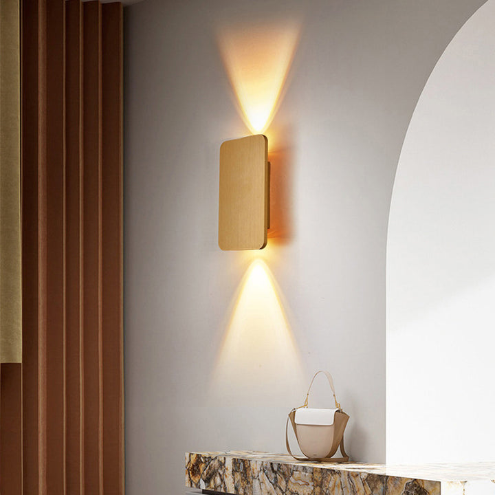 Applique murale LED carrée en aluminium minimaliste moderne pour couloirs 
