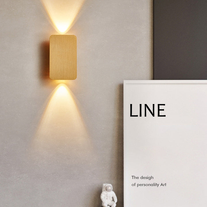 Applique murale LED carrée en aluminium minimaliste moderne pour couloirs 