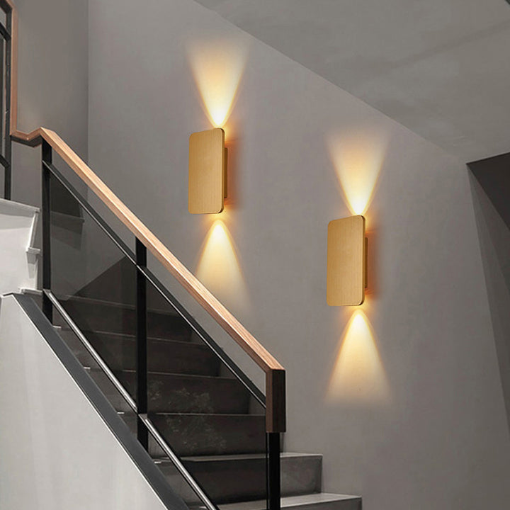 Applique murale LED carrée en aluminium minimaliste moderne pour couloirs 