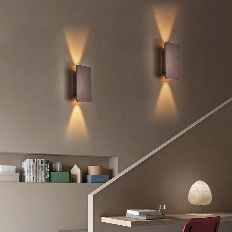 Applique murale LED carrée en aluminium minimaliste moderne pour couloirs 