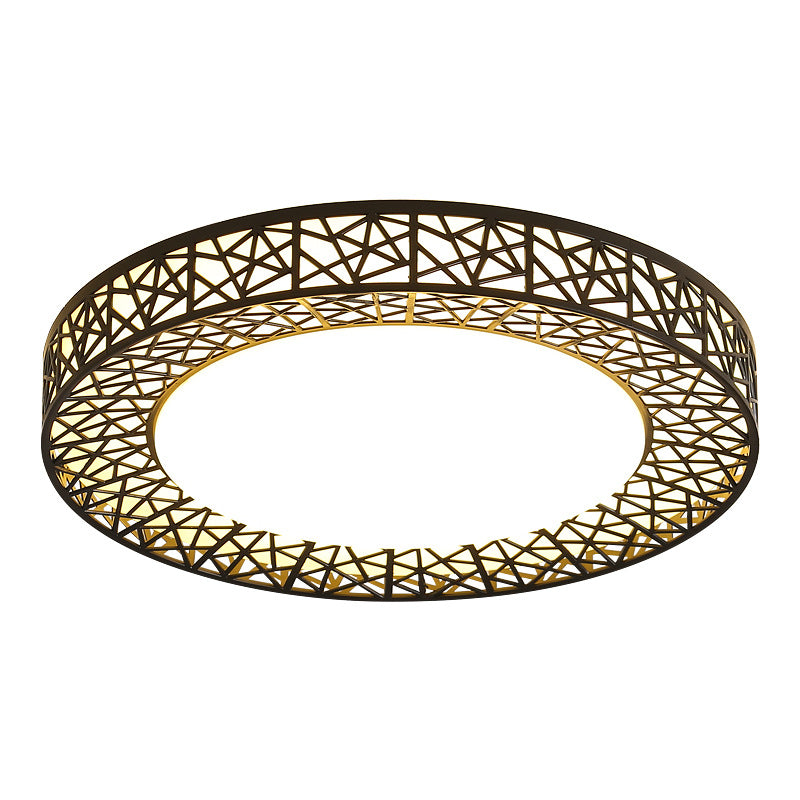 Luz de techo empotrada LED de hierro acrílico contemporánea creativa en forma de nido de pájaro para dormitorio 