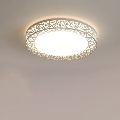 Luz de techo empotrada LED de hierro acrílico contemporánea creativa en forma de nido de pájaro para dormitorio 
