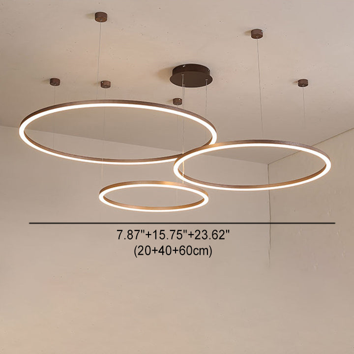ثريا LED دائرية من الألمنيوم والأكريليك بتصميم بسيط وحديث لغرفة المعيشة 
