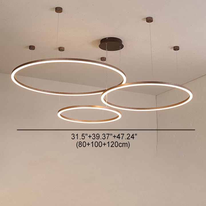ثريا LED دائرية من الألمنيوم والأكريليك بتصميم بسيط وحديث لغرفة المعيشة 