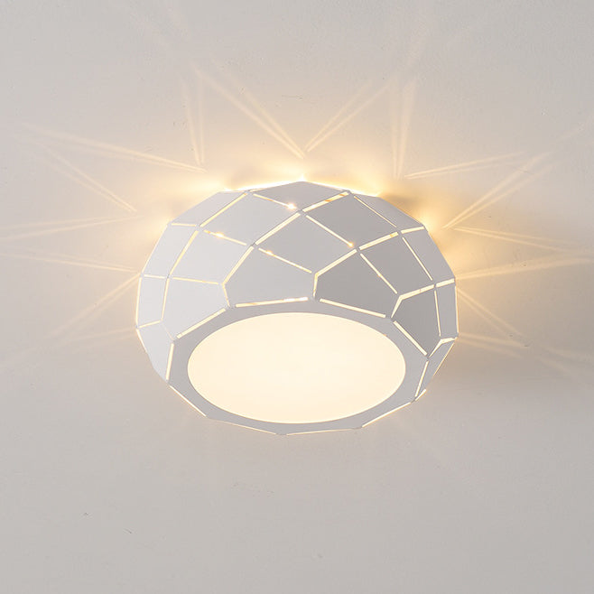 Modern Simplicity Round Iron Acrylic LED Flush Mount Ceiling Light For Hallways