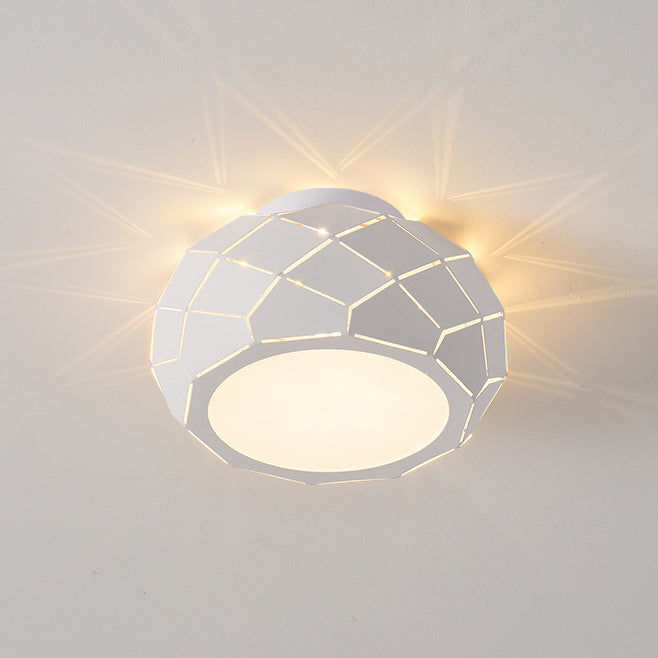 Modern Simplicity Round Iron Acrylic LED Flush Mount Ceiling Light For Hallways