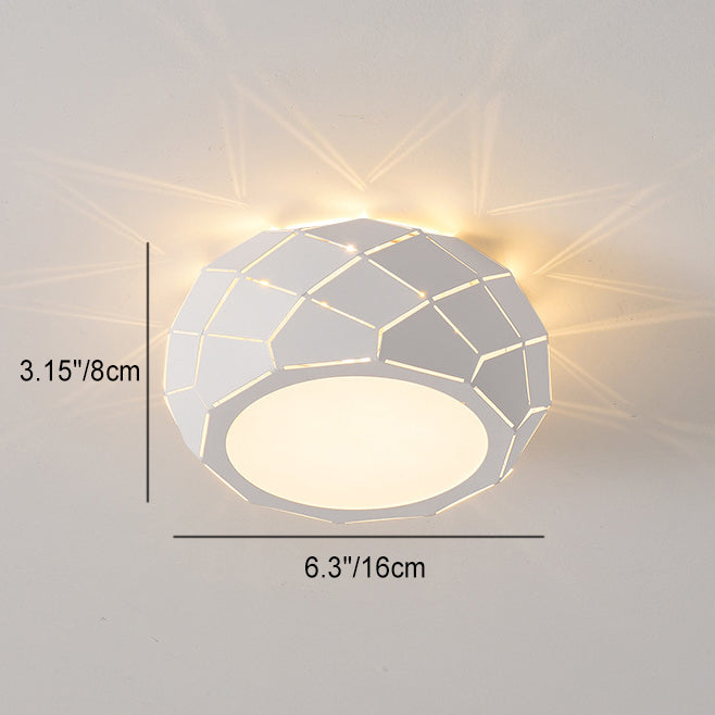 Modern Simplicity Round Iron Acrylic LED Flush Mount Ceiling Light For Hallways