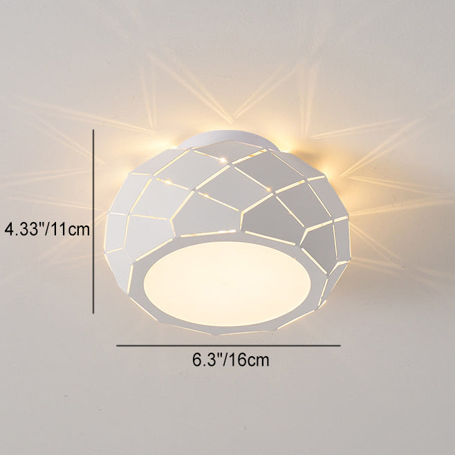 Modern Simplicity Round Iron Acrylic LED Flush Mount Ceiling Light For Hallways