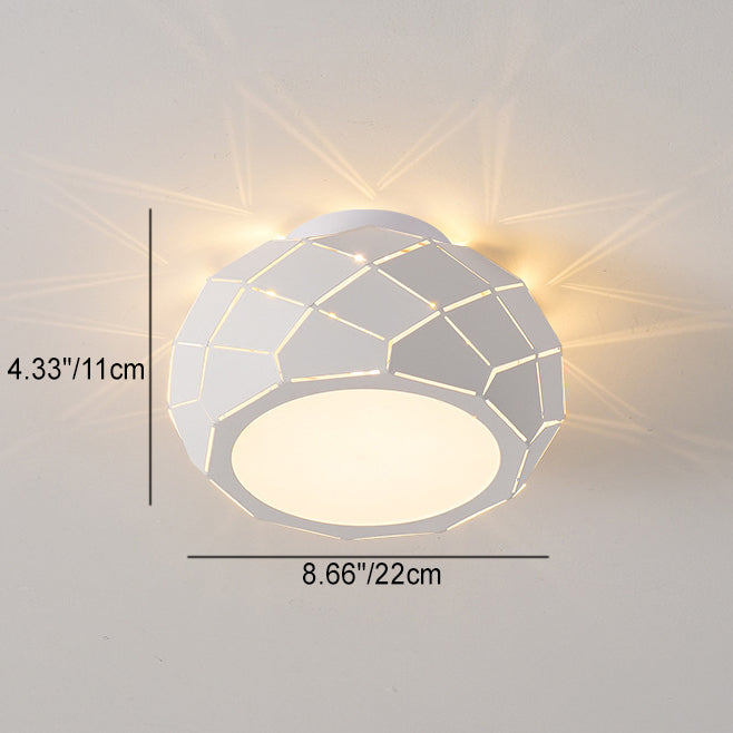 Modern Simplicity Round Iron Acrylic LED Flush Mount Ceiling Light For Hallways