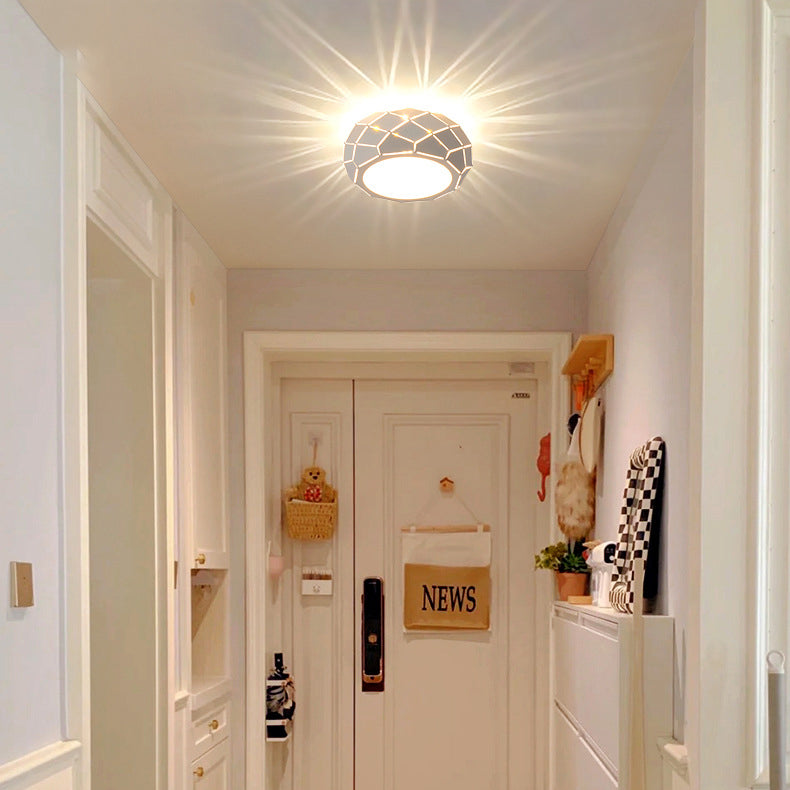 Modern Simplicity Round Iron Acrylic LED Flush Mount Ceiling Light For Hallways