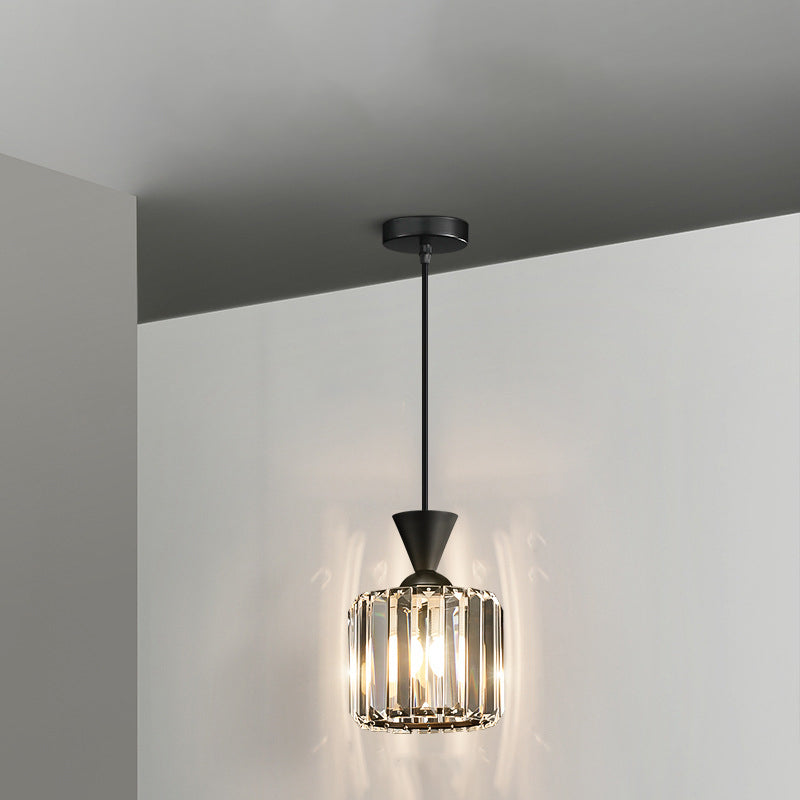 Moderne Einfachheit Rund Quadrat Eisen Kristall 1/3 - Licht Kronleuchter für Schlafzimmer 