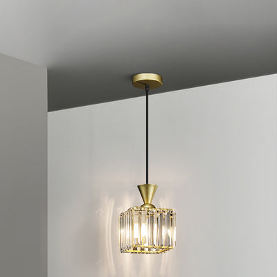 Moderne Einfachheit Rund Quadrat Eisen Kristall 1/3 - Licht Kronleuchter für Schlafzimmer 