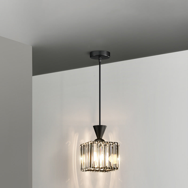Moderne Einfachheit Rund Quadrat Eisen Kristall 1/3 - Licht Kronleuchter für Schlafzimmer 