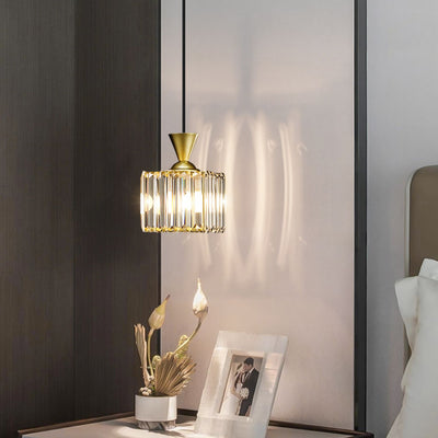 Moderne Einfachheit Rund Quadrat Eisen Kristall 1/3 - Licht Kronleuchter für Schlafzimmer 