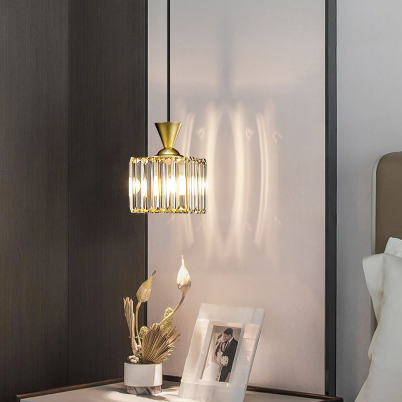 Moderne Einfachheit Rund Quadrat Eisen Kristall 1/3 - Licht Kronleuchter für Schlafzimmer 