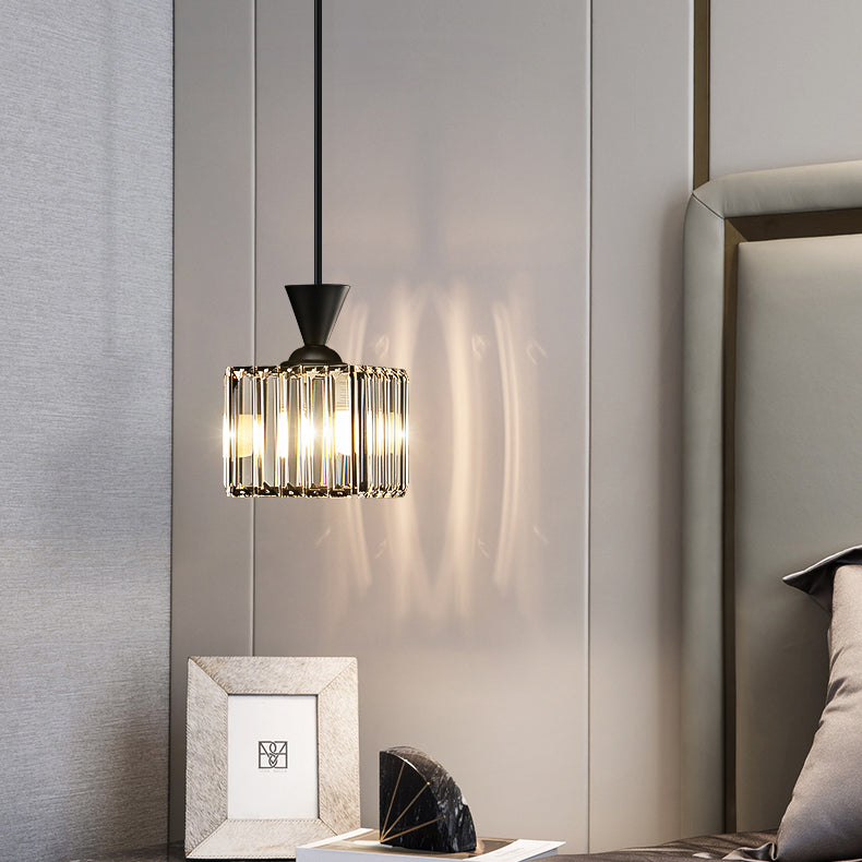 Moderne Einfachheit Rund Quadrat Eisen Kristall 1/3 - Licht Kronleuchter für Schlafzimmer 