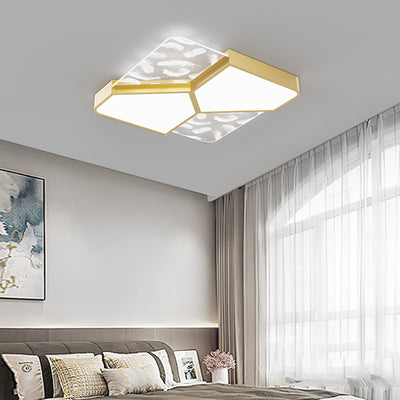 Lámpara de Araña de Madera Nórdica Contemporánea de Acrílico Crema Flor 1/3-Luz para Sala de Estar 