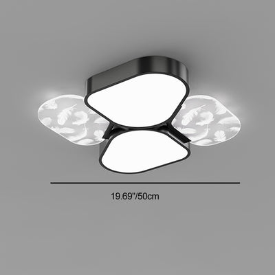 Lámpara de Araña de Madera Nórdica Contemporánea de Acrílico Crema Flor 1/3-Luz para Sala de Estar 
