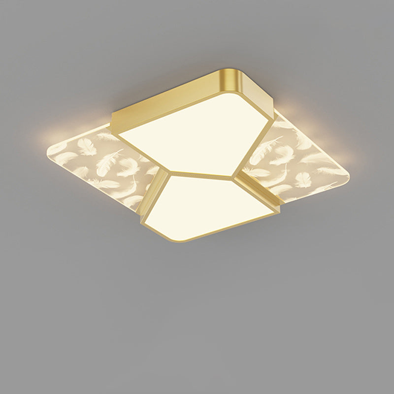 Lámpara de Araña de Madera Nórdica Contemporánea de Acrílico Crema Flor 1/3-Luz para Sala de Estar 